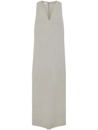 Brunello Cucinelli Mouwloze maxi-jurk - Groen