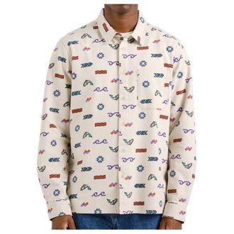 Dedicated Shirt Rute Flannel Trout And Waves Hemd f&uuml;r Herren | beige