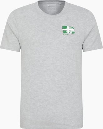 Mountain Warehouse Mens Mountain Warehouse Mens Devon Flag Short-Sleeved T-Shirt - Grey - Size: 40
