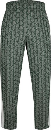 Lacoste Mens Geometric Patterned Regular Fit Track Pants in Green/Wood - Size X-Small