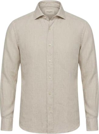 Tintoria Mattei J66 TNP Linnen Shirt - Heren - Casual Overhemden - Beige - XL - Linnen - Overhemden