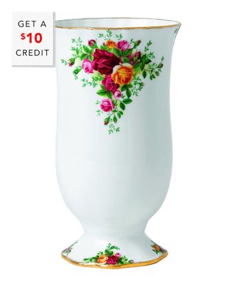 Royal Albert Old Country Roses Large Vase With $10 Credit