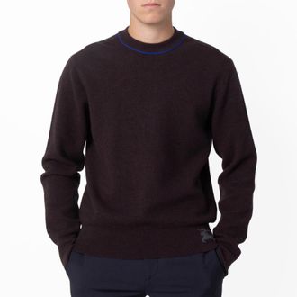Burberry EKD Embroidered Wool-Blend Sweater, Size Small