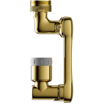 OEM Prolunga Per Rubinetto, Aeratore Girevole A 1080&deg;, Beccuccio Miscelatore A 2 Ugelli, Aeratore Universale Per Rubinetti Da Cucina E Bagno (oro)