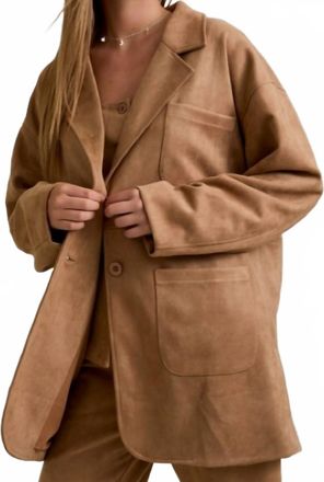 Le Lis Blanc Deux Oversized Blazer In Camel