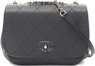 Chanel 2019 gewatteerde schoudertas met diamant-patroon - Zwart