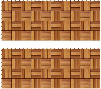 vidaXL Baldosas De Porche Acacia 20 Piezas 30x30 Cm Vidaxl