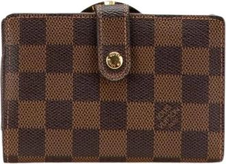 Louis Vuitton Pre-owned Wallets, female, Brown, Size: ONE SIZE Pre-owned Portefeuille Viennois Damier Wallet
