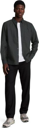Lyle & Scott Tonal Eagle Plain Oxford Shirt in Jet Black at Nordstrom, Size Xx-Large