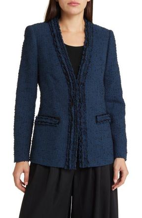 Kobi Halperin Lola Tweed Blazer in Navy at Nordstrom, Size Small