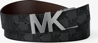 Michael Kors Reversible Leather Logo Buckle Belt