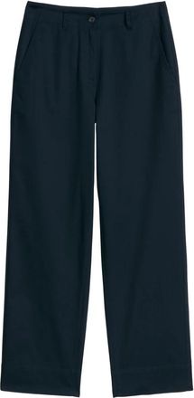 Marc O'Polo Lande Wide Chino - Dames - Wijde Broeken - Blauw - S - Katoen - Broeken