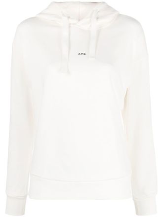 A.P.C. Christina hoodie met logoprint - Wit