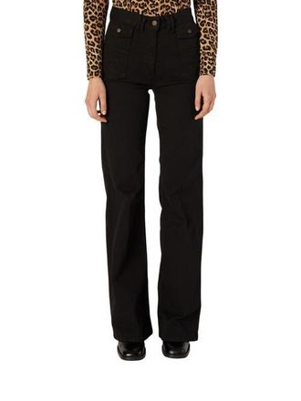 Gerard Darel Anna Straight High-Waisted Jeans in Black at Nordstrom, Size 4
