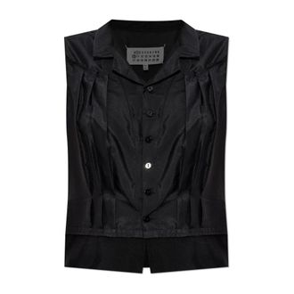 Maison Margiela Dames, Blouses & Shirts, Zwart, Maat: M Zijde