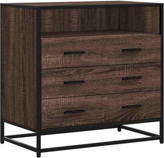 vidaXL Cómoda de madera contrachapada roble marrón 70x41x70 cm vidaXL