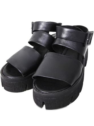 Gloria Coelho double-strap platform sandals - Black