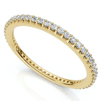 Pompeii3 1/3Ct Diamond Eternity Ring Stackable Wedding Band Gold Lab Grown