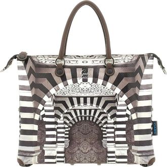 Gabs Omzetbare leren reistas - Dames - Shoppers - Bruin - ONE Size - Katoen - Tassen