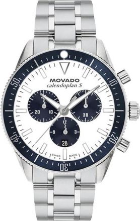 Movado Heritage Calendoplan S Chronograph Quartz White Dial Mens Watch 3650259