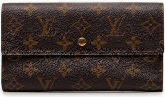 Louis Vuitton Brown Pvc Leather Long Wallet (Bi-Fold) (Pre-Owned)