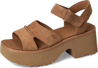 UGG Womens New Heights Ankle Strap Sandals, chestnut, 8 UK