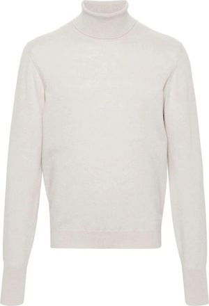 Drumohr Licht Beige Kasjmier Gebreide Trui - Heren - Cashmere truien - Beige - 2XL - Kasjmier - Truien & Vesten