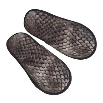 Generic Slippers Classic Snake Skin Non-Slip Hotel Slippers Portable Anti-Slide Slipper For Hotel Room Indoor L