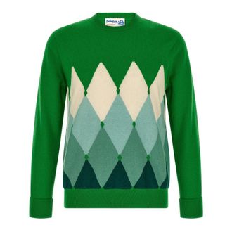 Ballantyne Trui met ronde hals - Heren - Cashmere truien - Groen - 3XL - Kasjmier - Truien & Vesten