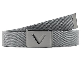 Callaway V-logo Web Belt Mens Belts Griffin Grey, Polyester/Polypropylene