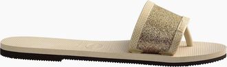 Havaianas Womens Womens Hav. You Angra Glitter Beige 35 36 Flip Flops - Cream - Size: 7/6.5/6