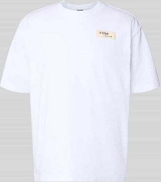 G-Star Relaxed Fit T-Shirt mit Label-Badge in Weiss, Gr&ouml;&szlig;e XXL