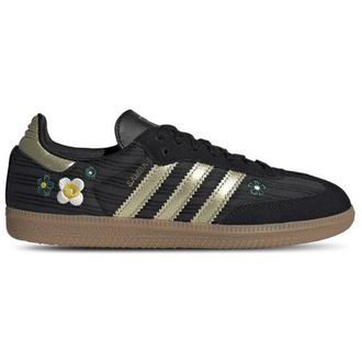 adidas Womens Originals Samba OG - Shoes Core Black/Gold Met Size 10.0