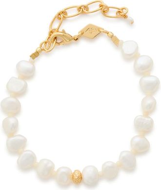 Anni Lu Anni LU Stellar Pearly 18kt Gold-plated Beaded Bracelet - Pearl - One Size