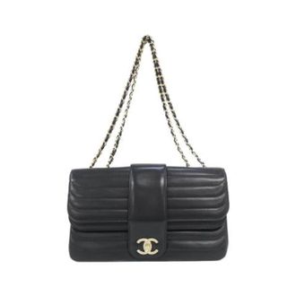 Chanel Pre-owned Lambskin Shoulder Bag - Dames - Pre-owned - Zwart - Maat: ONE Size Leer