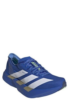 adidas Adios 9 Pro 4 Running Sneaker in Blue/White/Lime Burst at Nordstrom, Size 10.5
