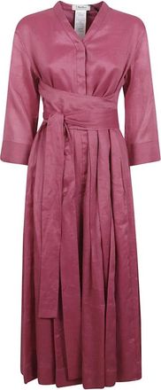 Max Mara Camilla Dress - Dames - Maxi kleedjes - Roze - M - Katoen - Kleedjes