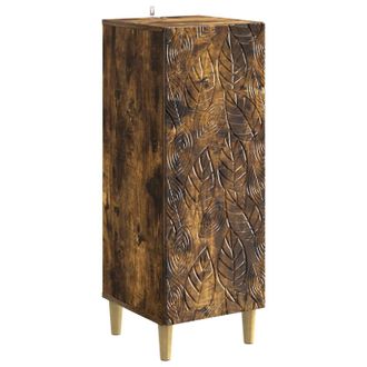 vidaXL Aparador Roble Ahumado 33 X 34,5 X 90 Cm Madera De Ingenier&iacute;a Vidaxl