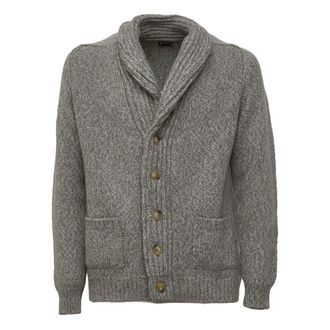 Fedeli C&aacute;rdigan de Botones de Manga Larga - Knitwear - Hombre - Gris - 2XL