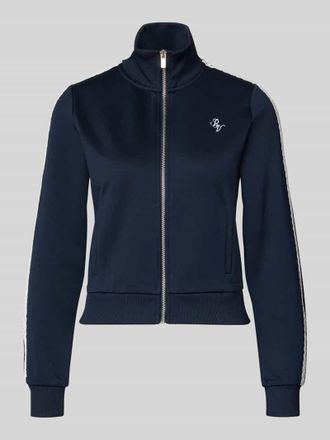 Review Regular Fit Trackjacke mit Logo-Stitching in Dunkelblau, Gr&ouml;&szlig;e XL