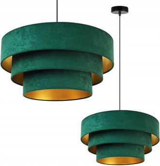 OEM L&aacute;mpara Colgante De Techo L&aacute;mpara De Techo Pantalla De Terciopelo Dorado