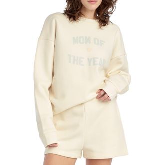 Favorite Daughter The Mom of the Year Sweatshirt in Gardenia/Light Sage at Nordstrom, Size X-Small