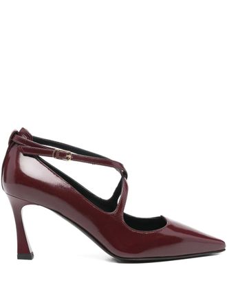 Julie Dee Pumps con cinturino incrociato 75mm - Rosso