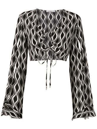 Amir Slama Blusa crop - Nero