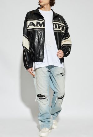 Amiri Leather Jacket, Mens, Black