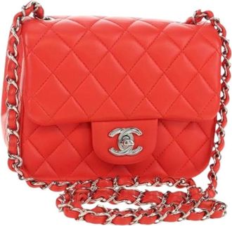 Chanel Pre-owned Vintage Shoulder Bag - Dames - Vintage Schoudertas - Rood - ONE Size - Leer - Vintage