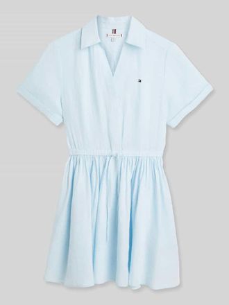 Tommy Hilfiger Freizeitkleid aus reinem Leinen in Hellblau, Gr&ouml;&szlig;e XL