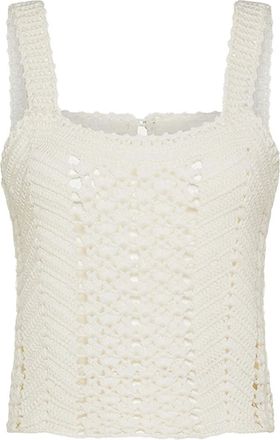 Forte_Forte Gehaakte top - Beige