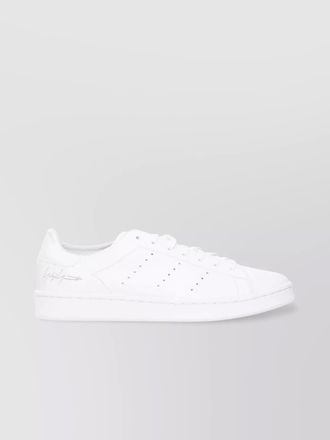 Yohji Yamamoto low top leather sneakers with perforated round toe