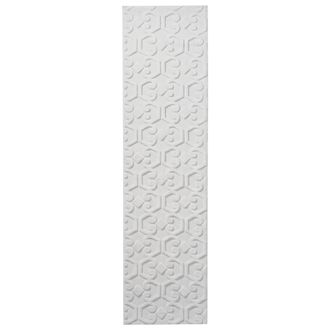 Beliani Alfombra Rectangular Decorativa De Jacquard 80 X 300 Cm Gris Claro Gannett